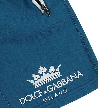 Dolce & Gabbana Shorts - Sweat - Petroleum m. Logo