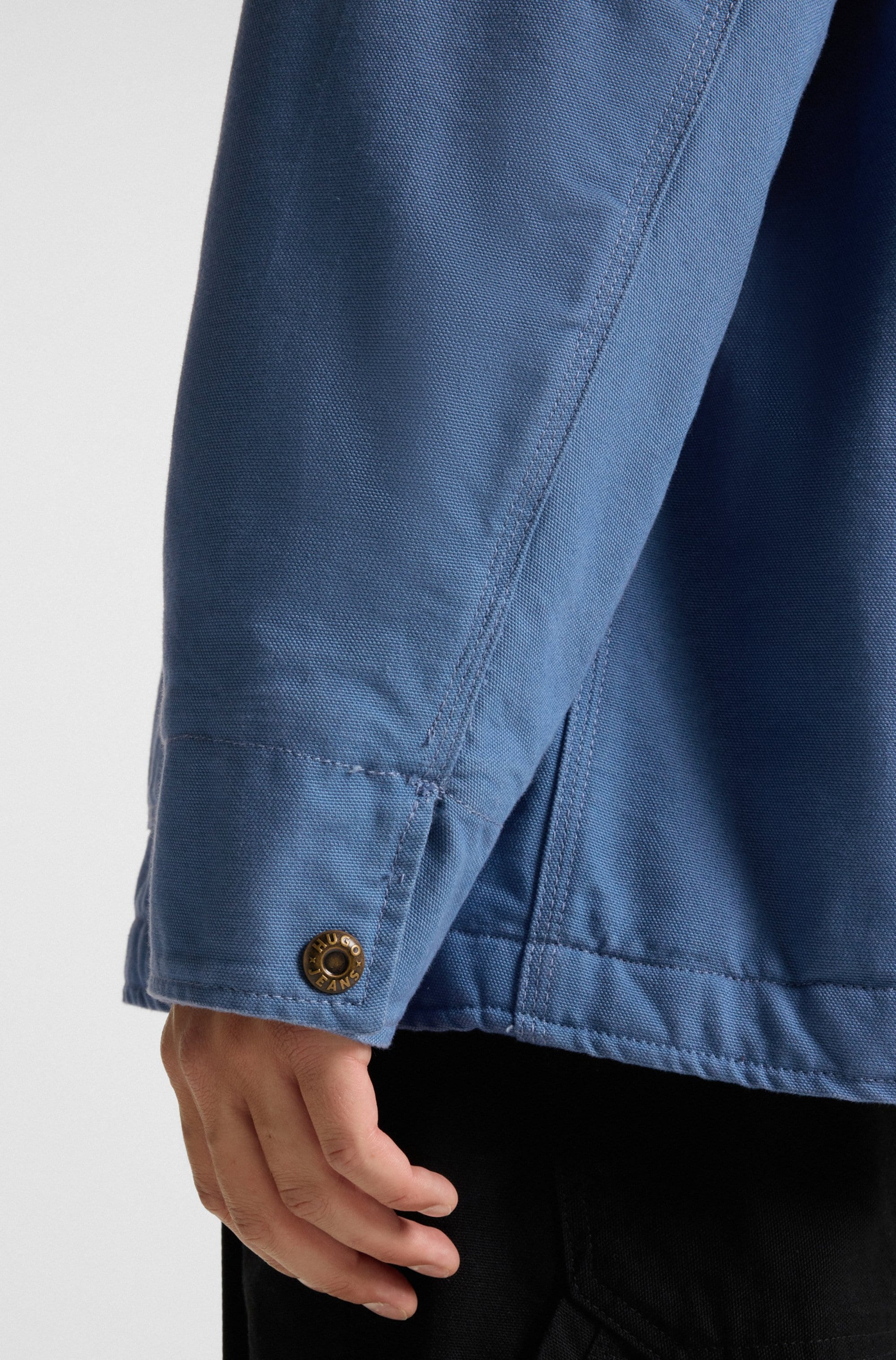 HUGO Blue Hemdjacke »Brams« Cordkragen, Oversized Fit, leicht wattiert