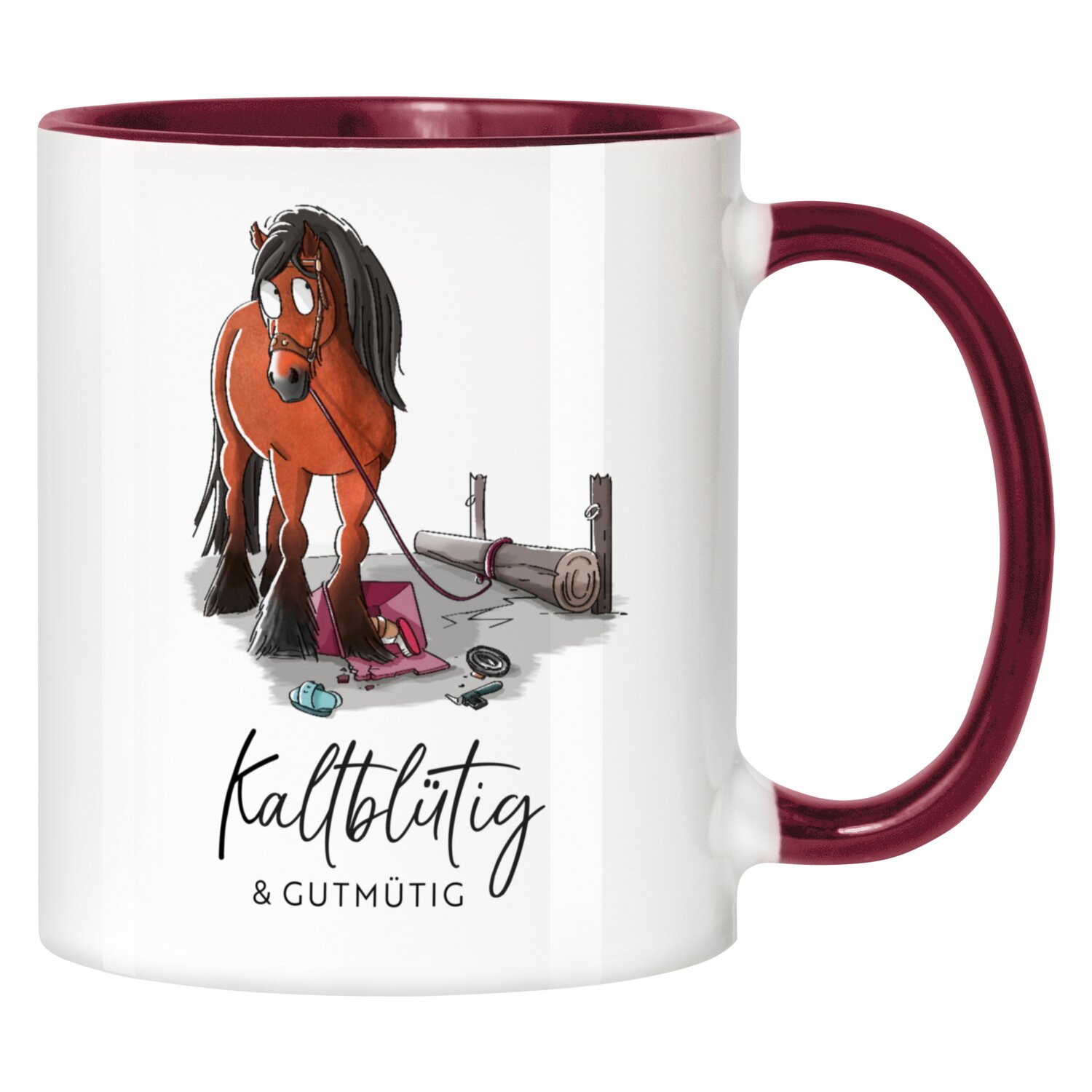 mrs. RIDE Keramiktasse  - bordeaux - Kaltblütig