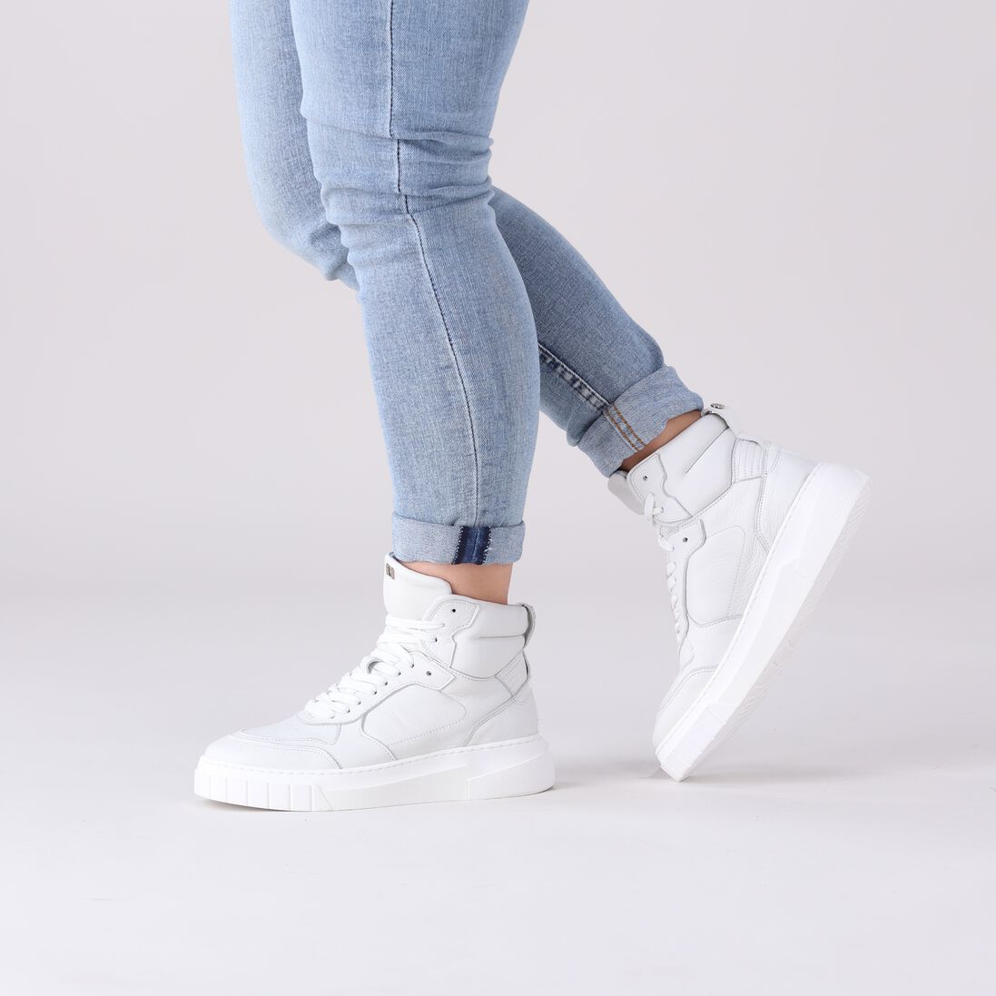 RED-RAG witte red-rag hoge sneaker 76398