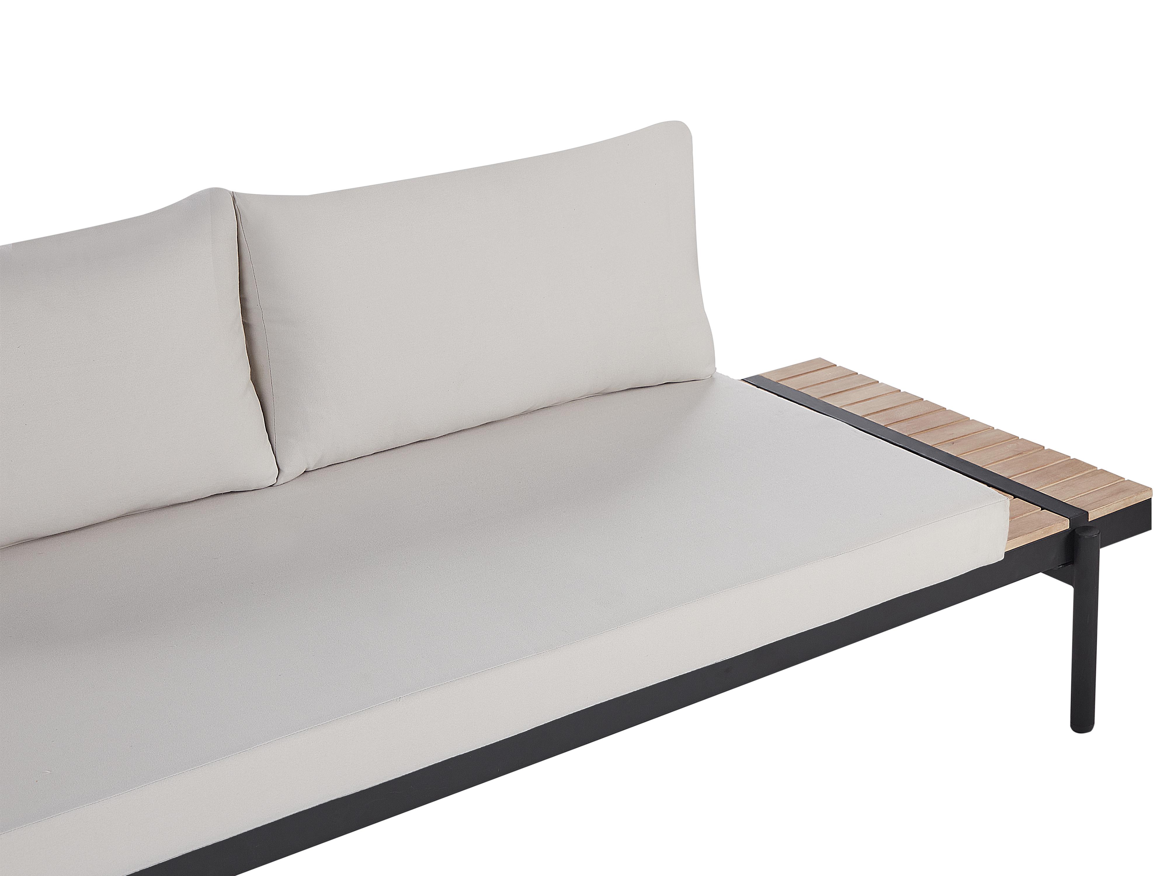 Tuin hoekloungeset met tafel 5-zits BELLARIVA Eucalyptushout Gebroken wit