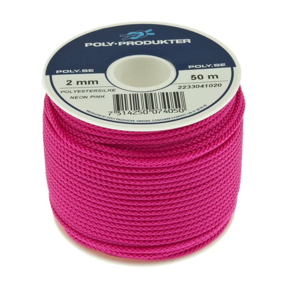 POLYESTERSILKELINE POLY-PRODUKTER Ø2MMX50M NEON ROSA