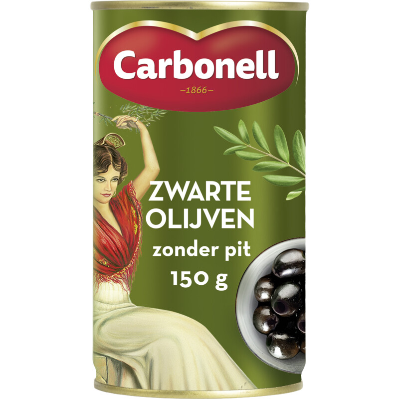 Carbonell Zwarte olijven zonder pit