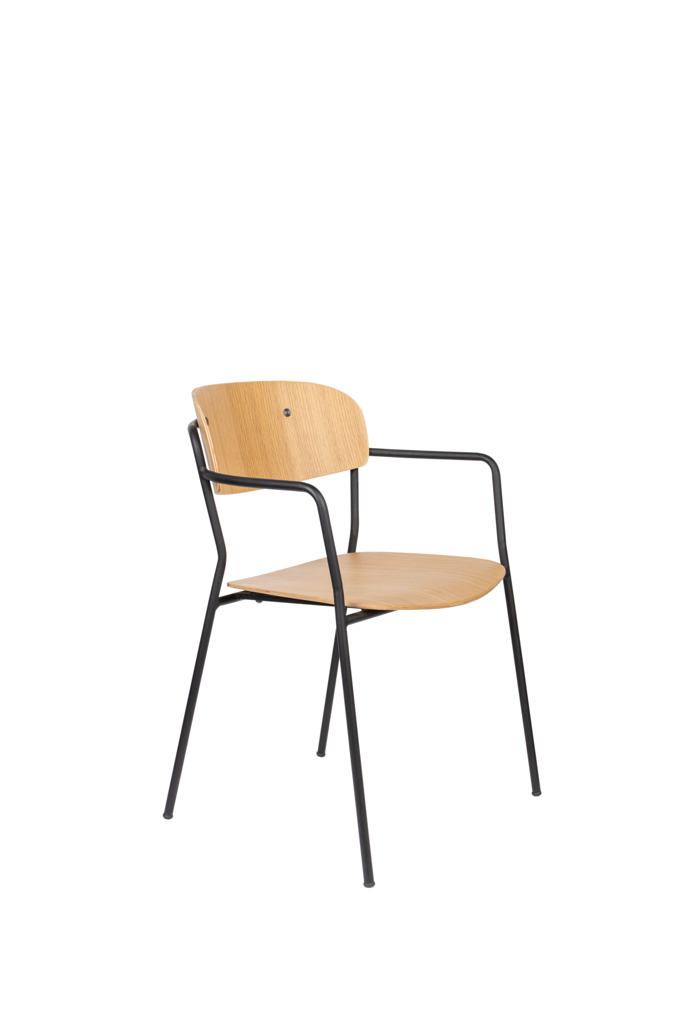 Rein Living armstoel Jolien zwart/naturel