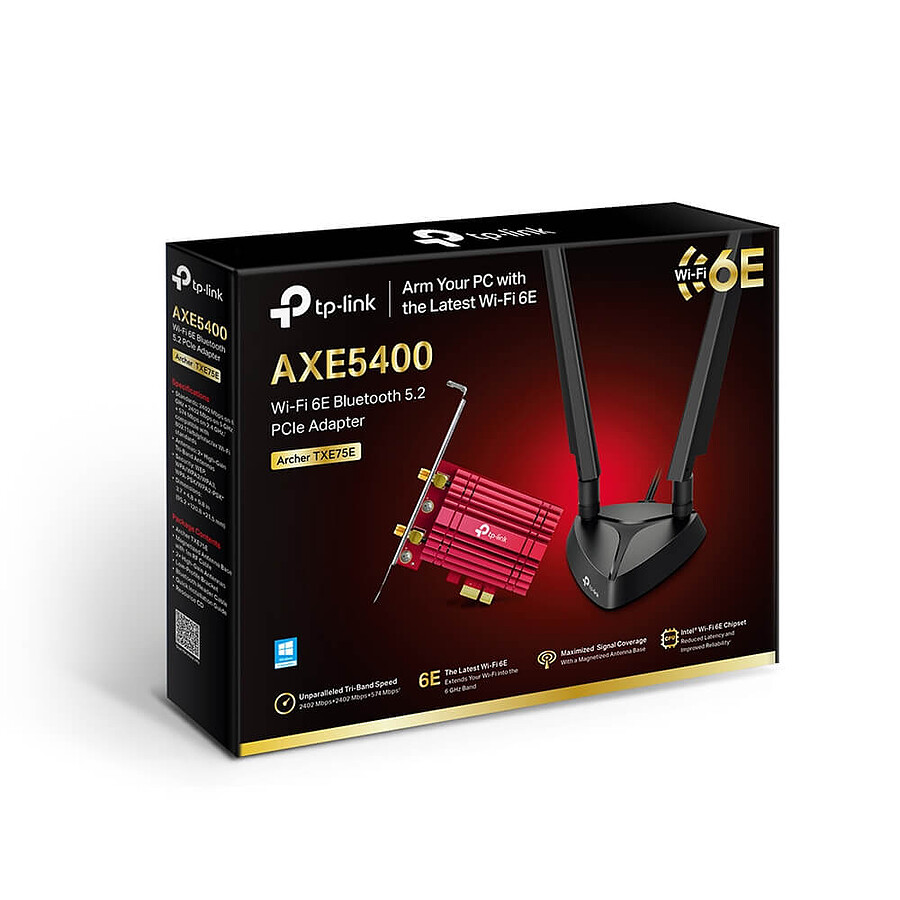 TP-Link Archer TXE75E - Adaptateur PCIe Wi-Fi 6 AXE5400