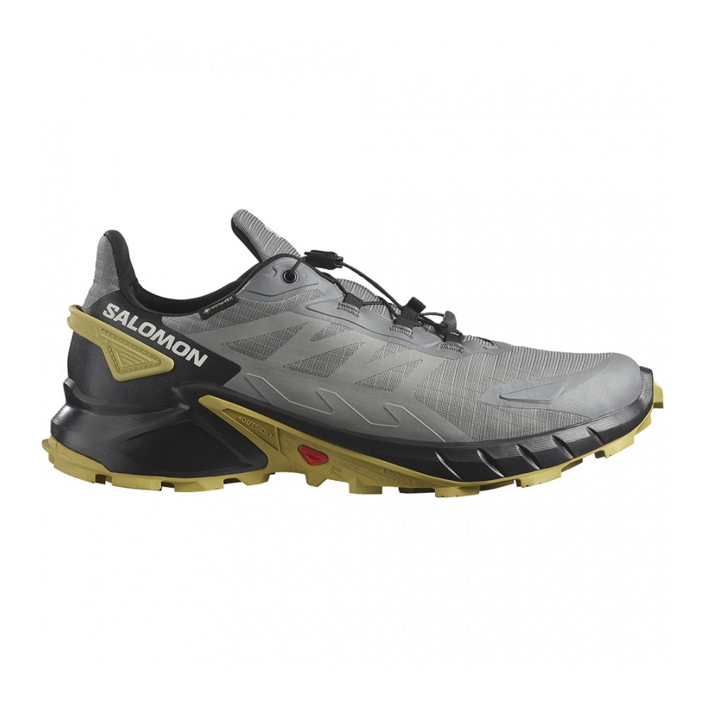 Salomon SUPERCROSS 4 GTX - Chaussures trail Homme pewter/black/cress green