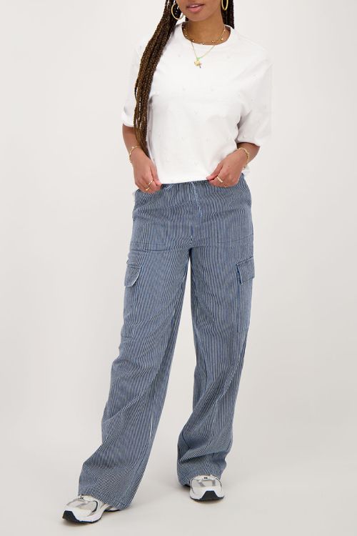 Wit T-shirt met parels