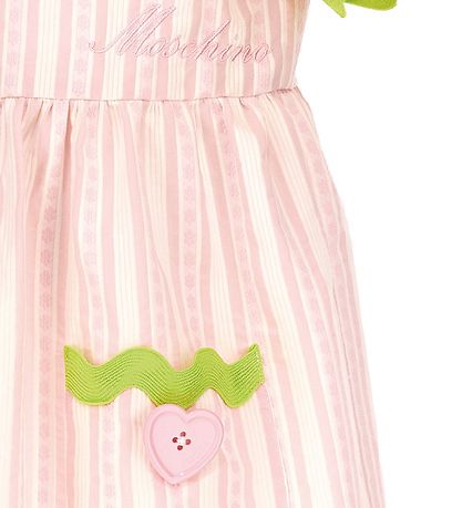 Moschino Kjole - Rosastribet/Neon Grøn