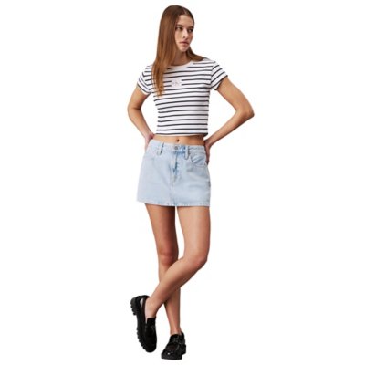 Tee-shirt à manches courtes femme Woven Label CALVIN KLEIN