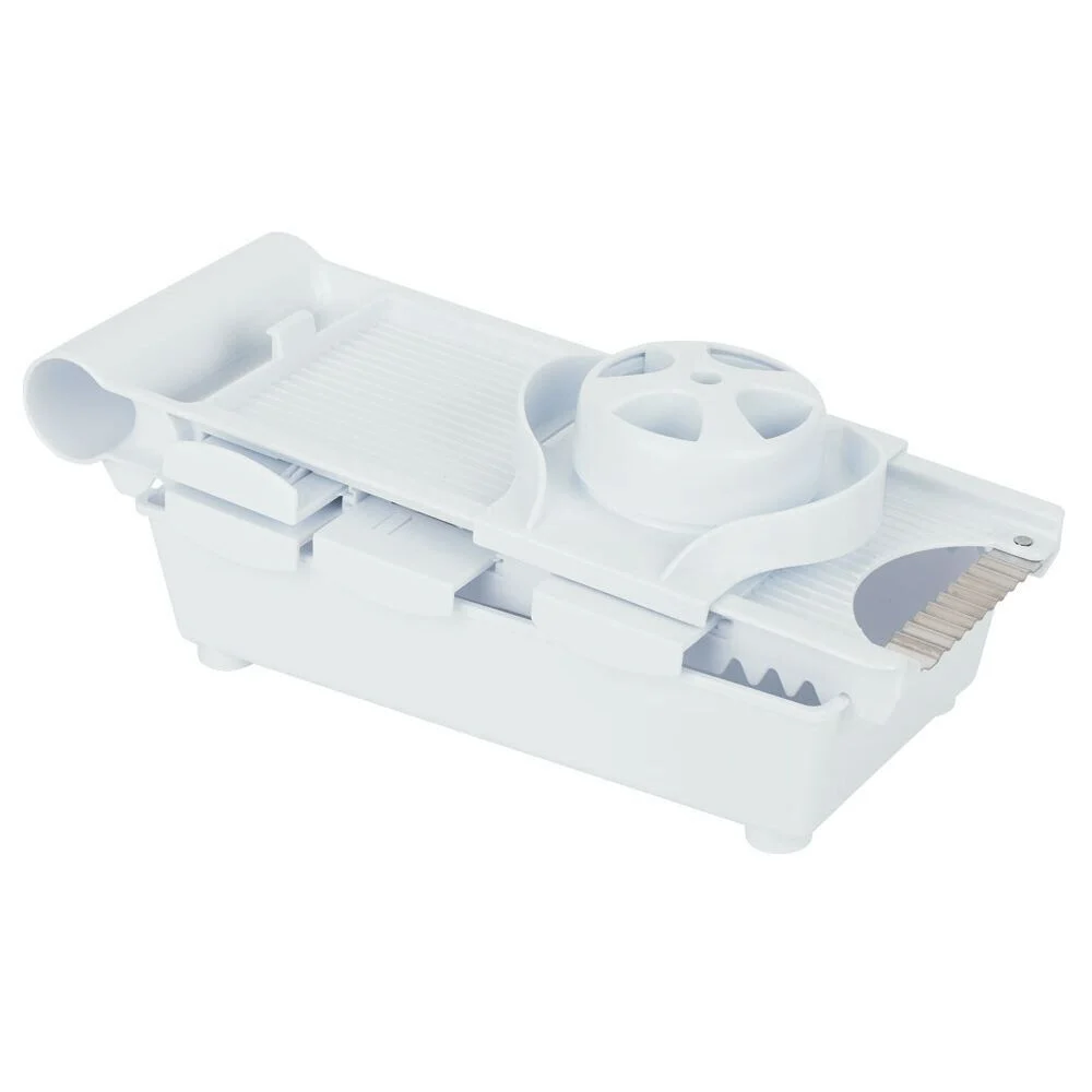 Mandoline multifonctions 5 en 1 en plastique et inox