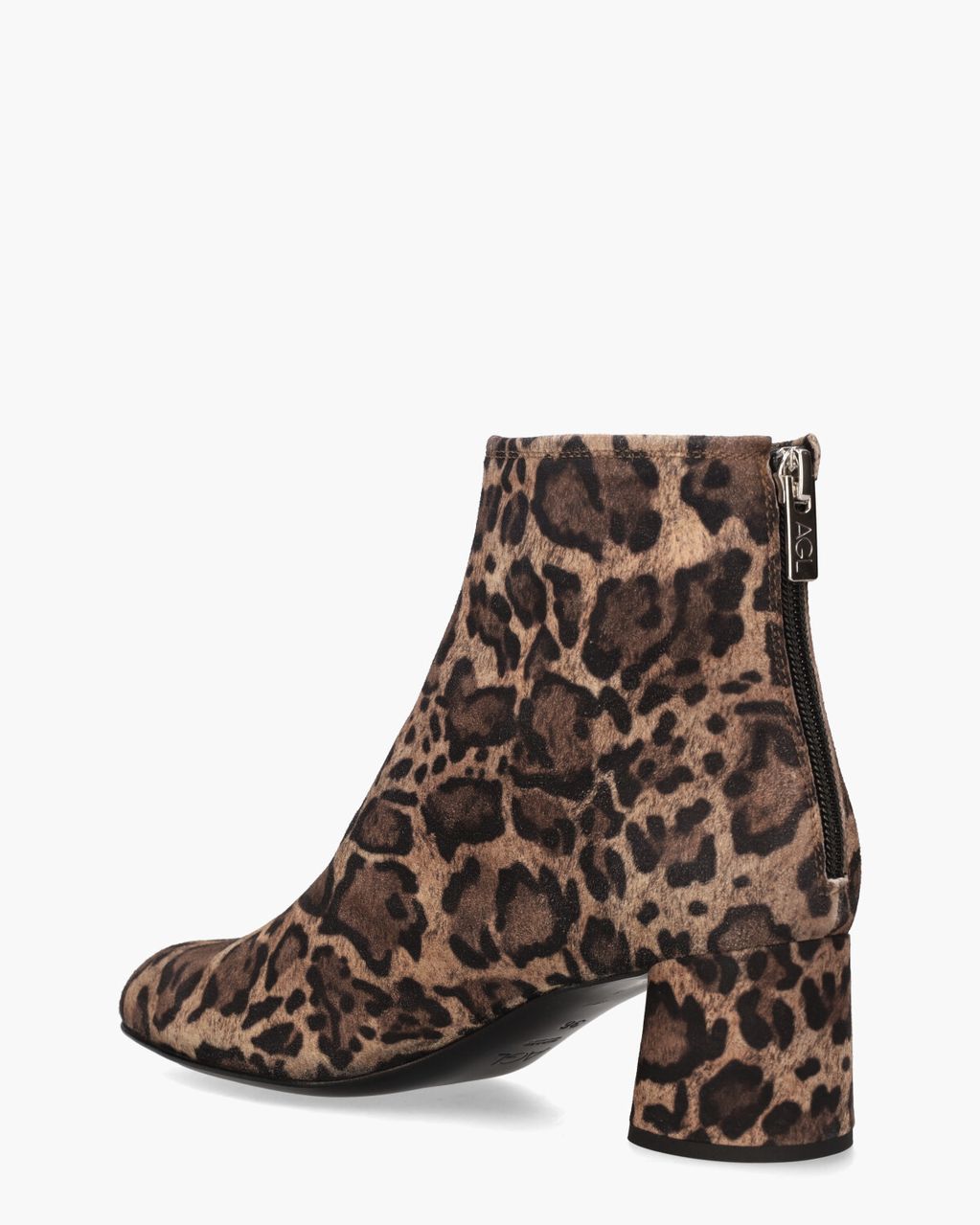 AGL Olga Bruin/Zwart Dames Enkelboots