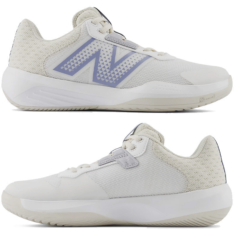 New Balance 696 V6 blanche et beige - Chaussure de tennis femme légère et confortable