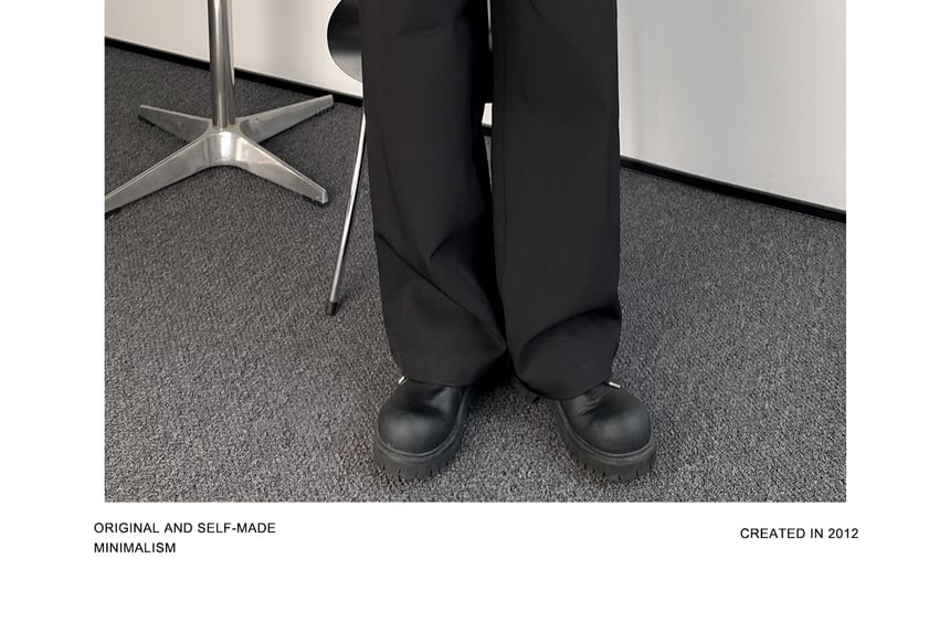 DAZO Studios - Mid Rise Plain Straight Leg Dress Pants
