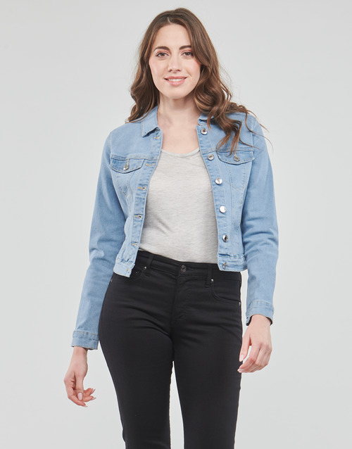 Vero Moda - VMLUNA LS SLIM DNM JACKET MIX GA NOOS - Bleu Clair