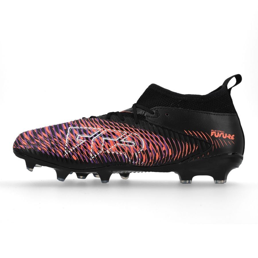 PUMA Future 8 Match FG/AG Unlimited - Noir/Blanc/Glowing Red Enfant