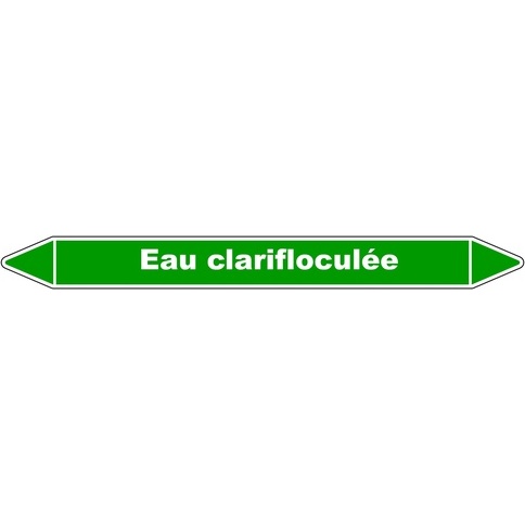 Marqueur Tuyauterie - Eau clarifloculée - Vinyle Laminé