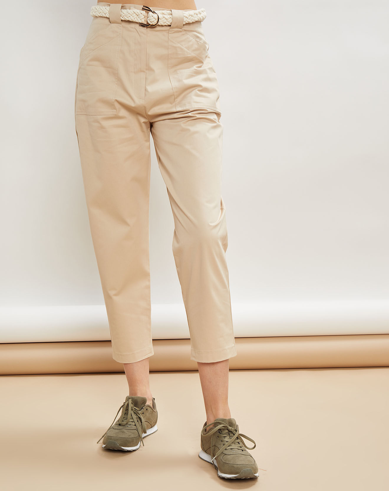 La Petite Francaise Pantalon droit Patrice beige