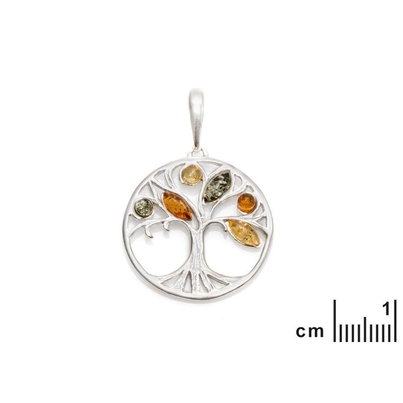 Pendentif argent 925 Ambre veritable de la mer Baltique