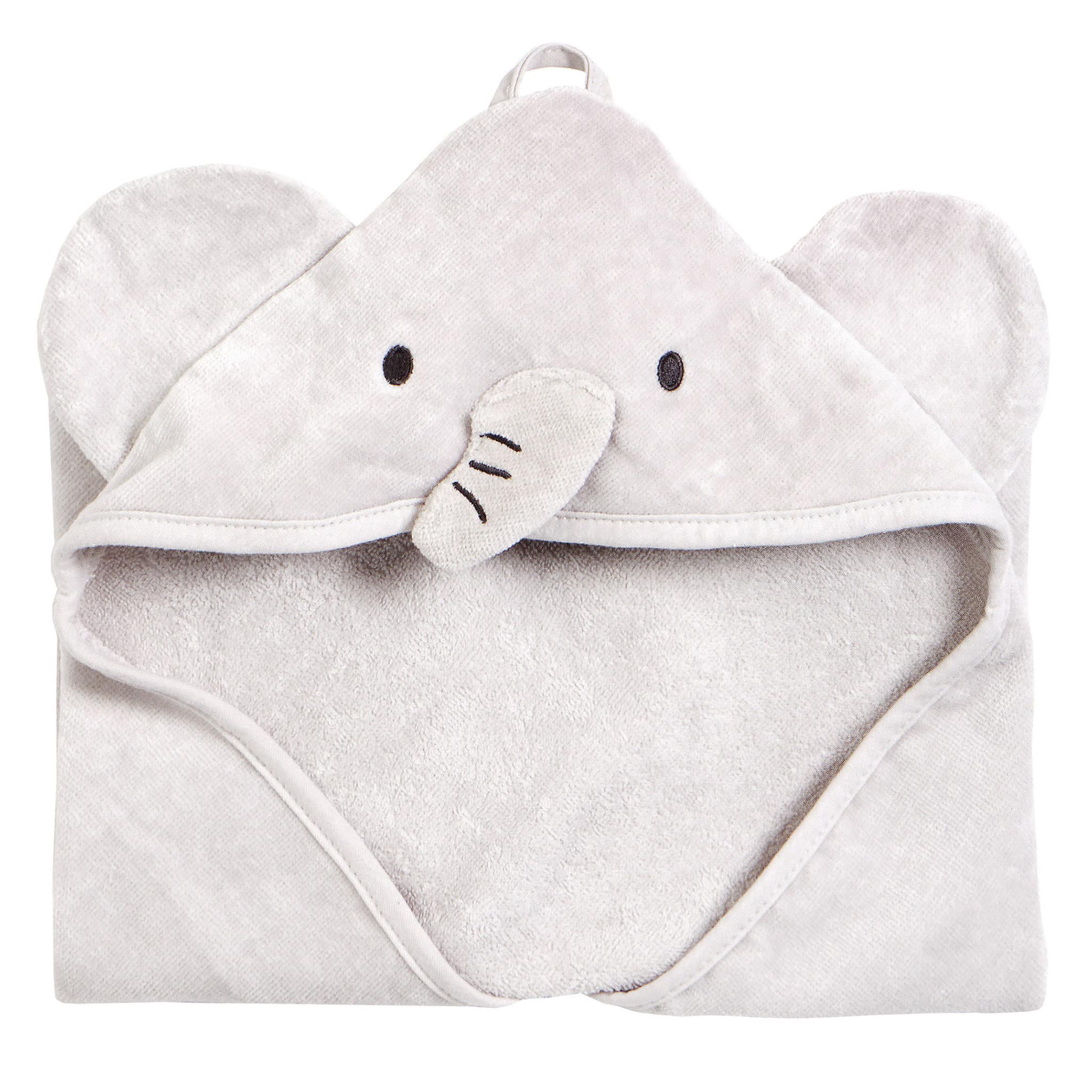 Petit Lem Ensemble Serviette de Bain et 3 Débarbouillettes - Éléphants