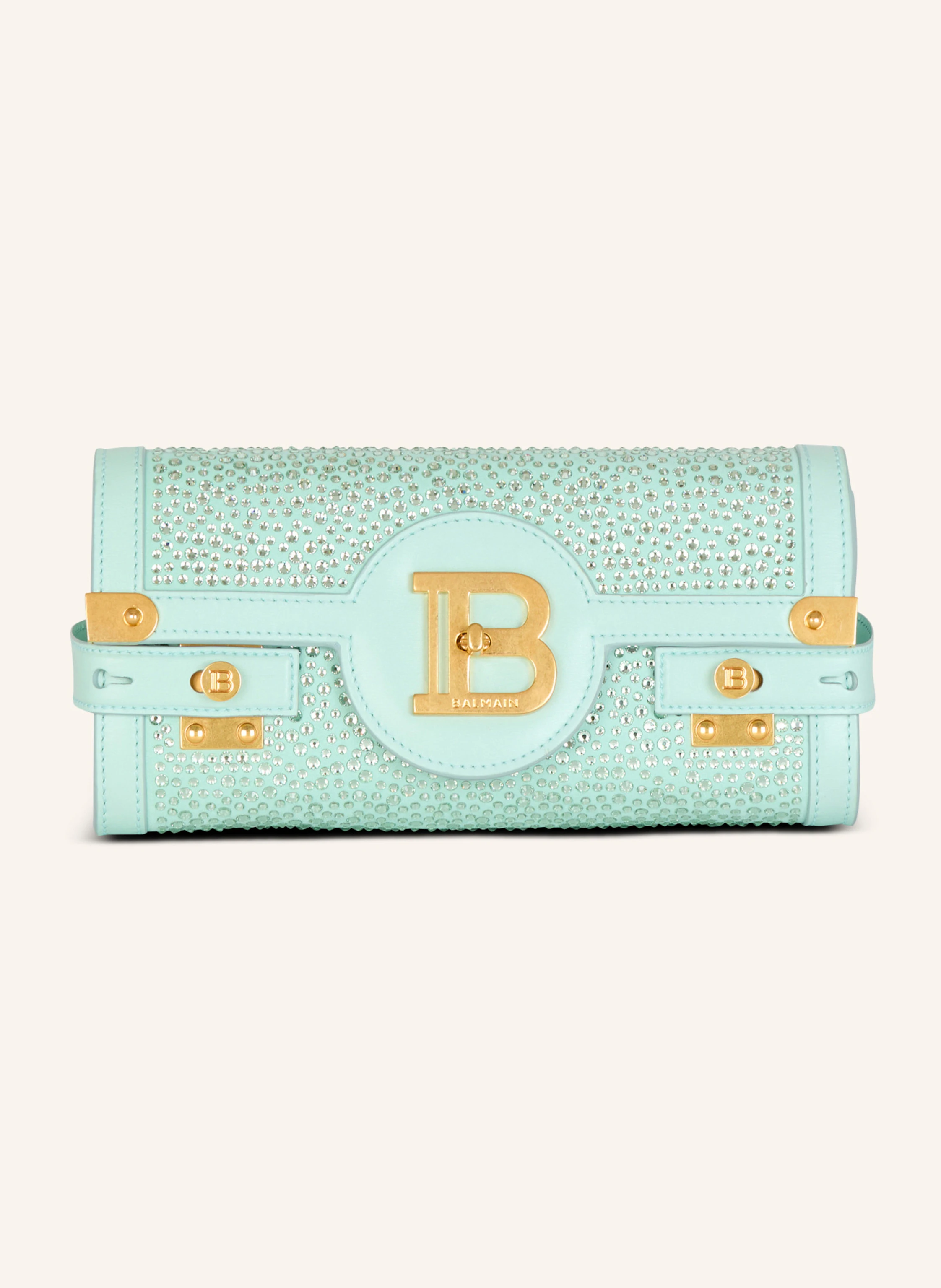BALMAIN Pochette B-Buzz 23 aus Wildleder und Strass