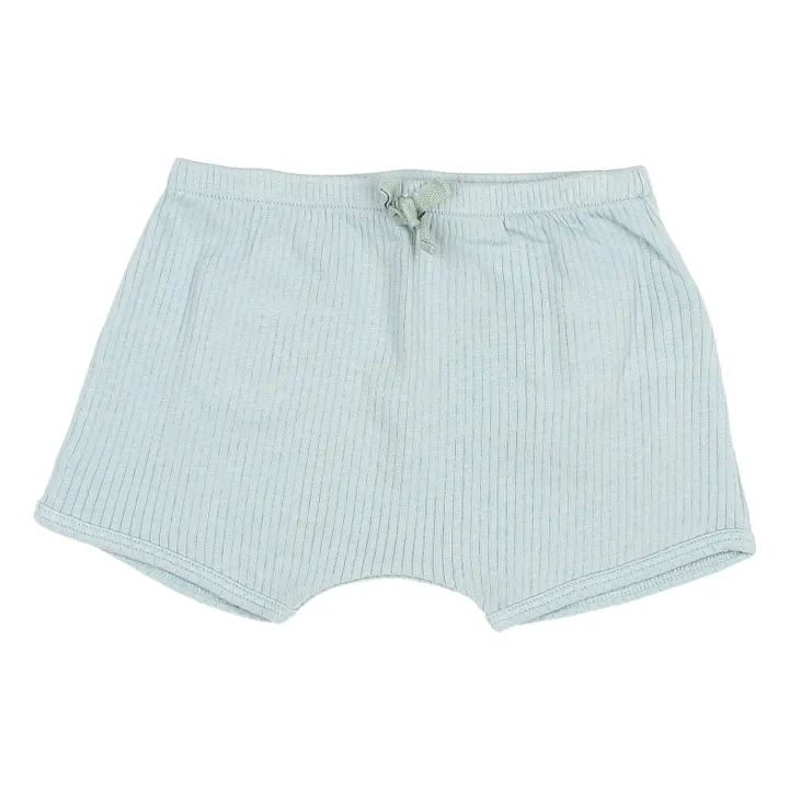 Búho Short Jersey Côtelé | Bleu Vert