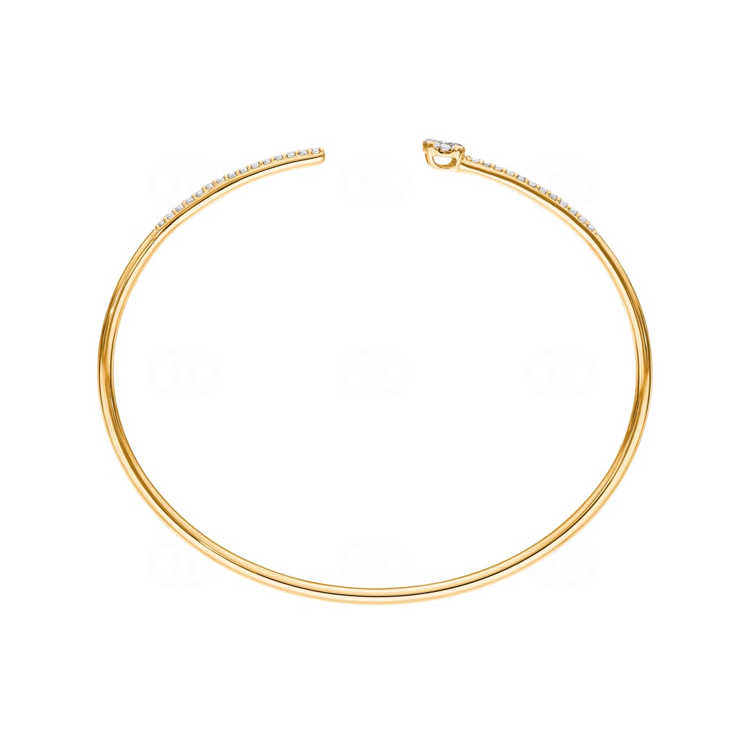 0.33 Karat Diamantarmreif offen 750/18 K Gelbgold