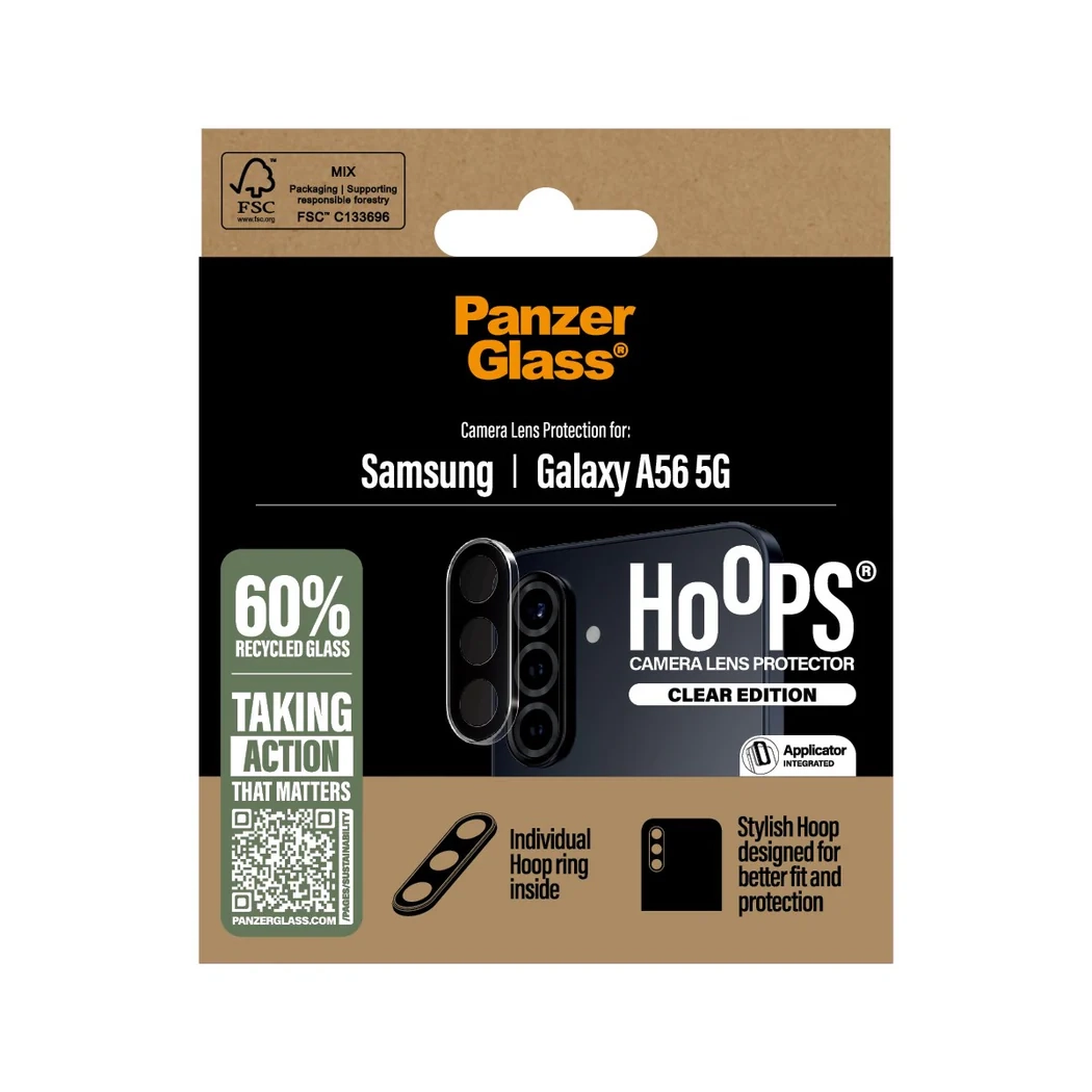 Hoops Samsung Galaxy A56 Kameraschutz Objektiv Ring Protector Abdeckung (PGRHOTRG38380) - Schwarz