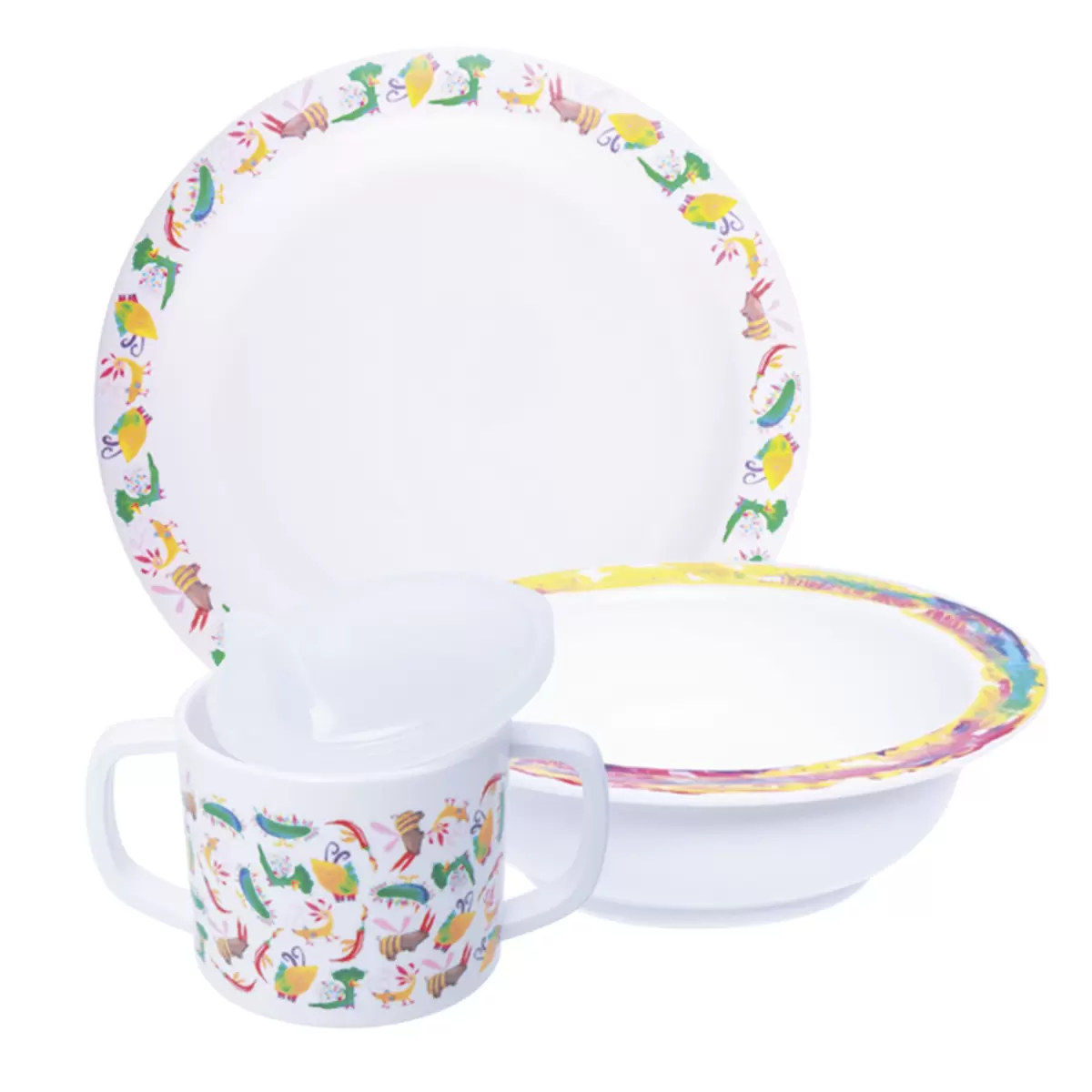 Kindergeschirrset 3tlg KIDS WORLD Fruitopia Bunt