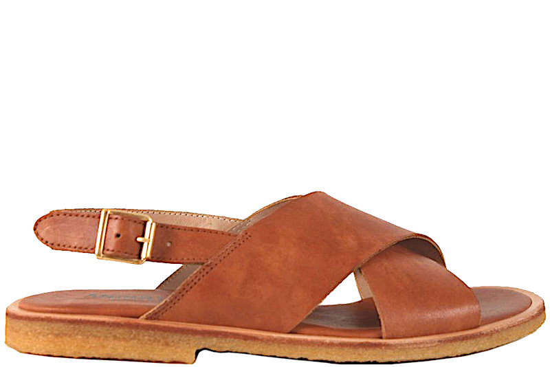 ANGULUS LET SANDAL I BRUNT GLAT SKIND