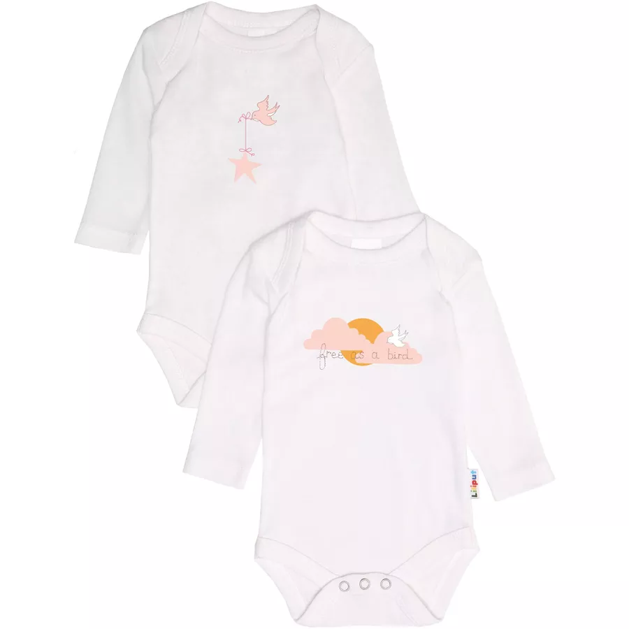 Liliput Langarmbody im 2er-Pack Bird weiß