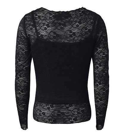 Hound Bluse - Lace Top - Blåck