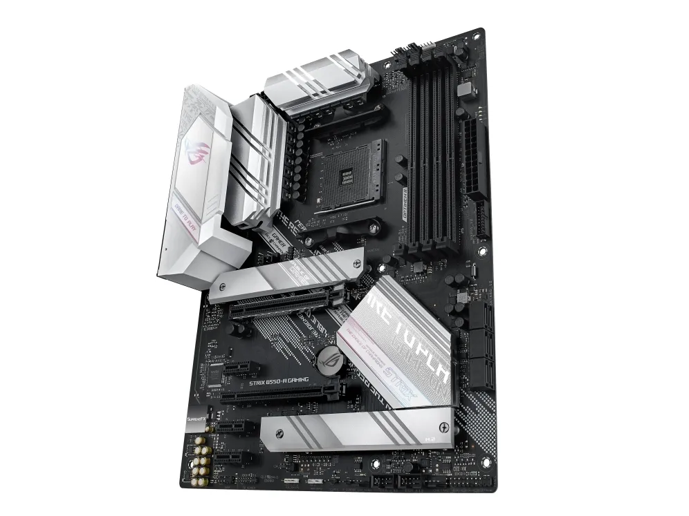 ASUS ROG STRIX B550-A GAMING - Bundkort - ATX - Socket AM4 - AMD B550 Chipset - USB-C Gen2, USB 3.2 Gen 1, USB 3.2 Gen 2 - 2.5 Gigabit LAN - onboard grafik (CPU påkrævet) - HD Audio (8-kanaler)