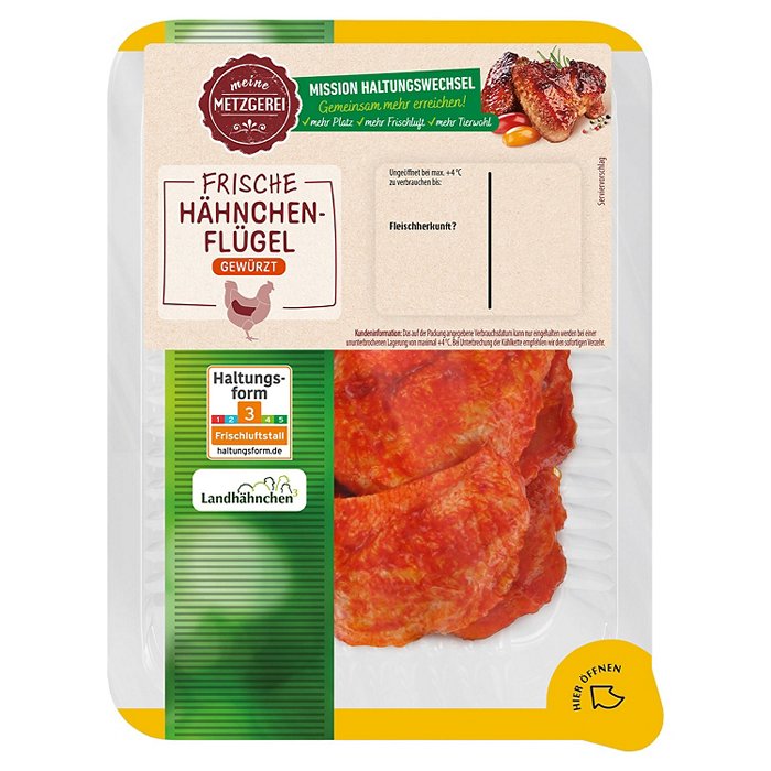 · FAIR&GUT · Hähnchen Flügel 500 g, Gewürzt
