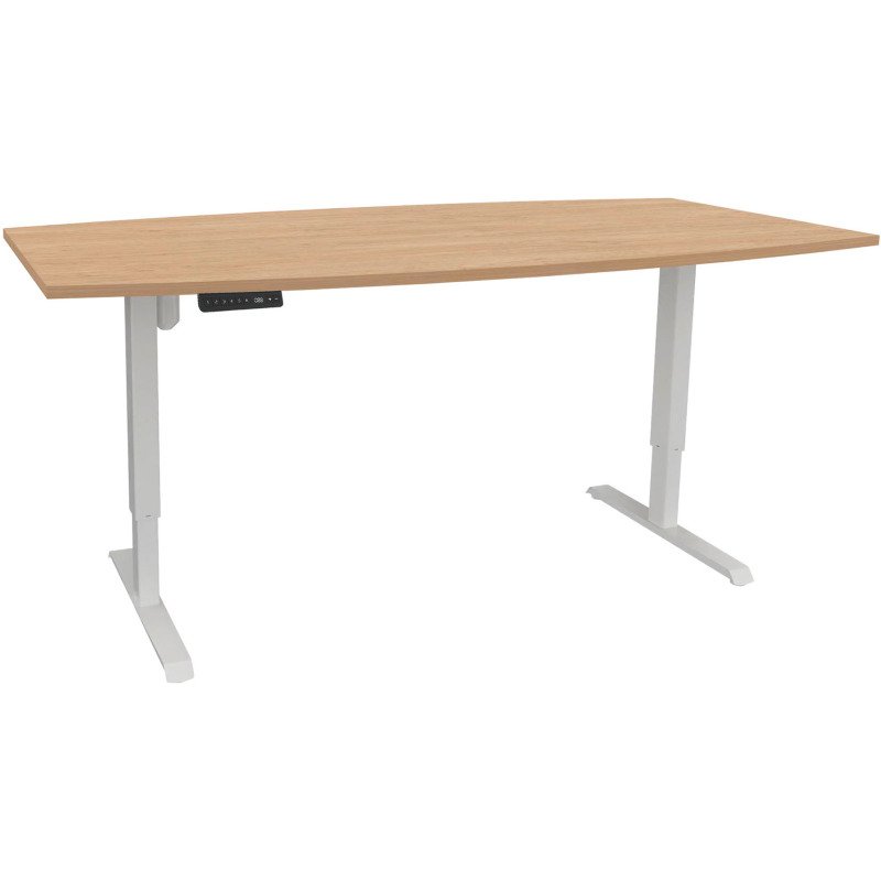 Table de réunion assis-debout Ergosup Premium L 200 x P 100 cm réglage électrique en hauteur et mémoire de position