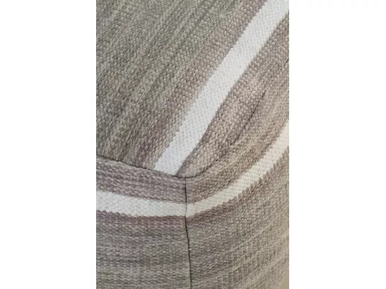 Pouf en coton gris 45x45x35 cm