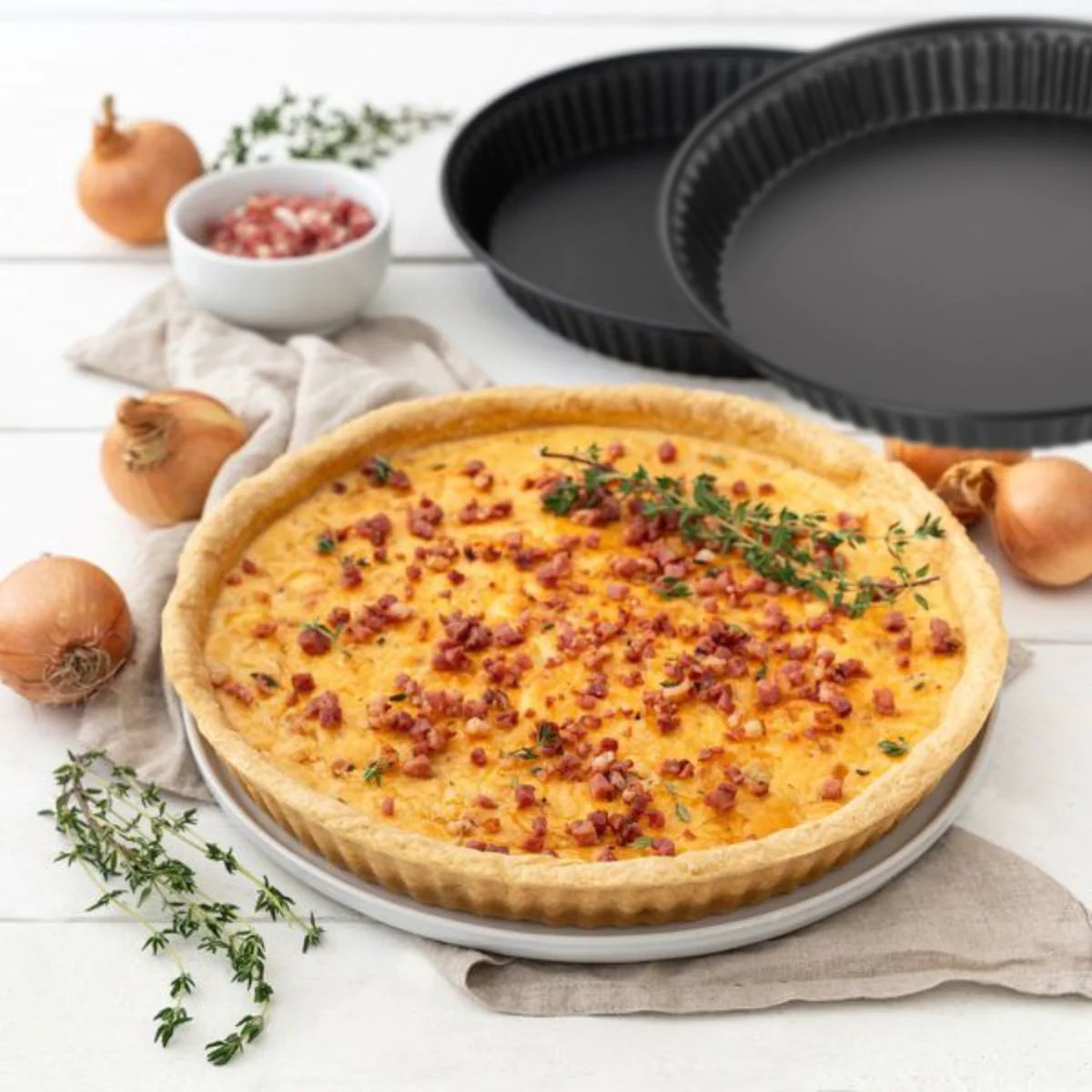 Set de 2 moules à tartes ou quiches de 28 cm et 30 cm Spécial Countrie