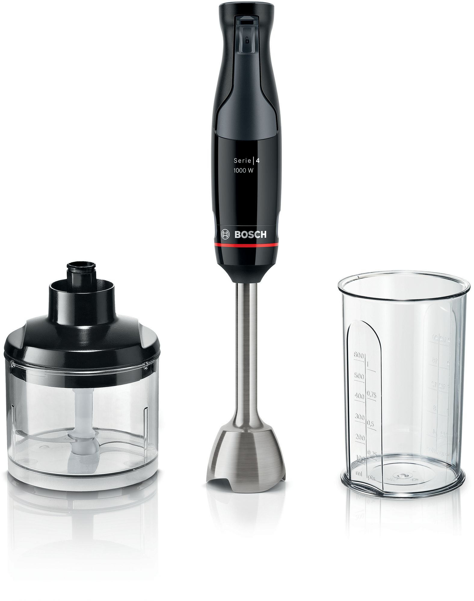 Batedeira de mão ErgoMaster Série 4, 1000 W, preta/antracite, modelo MSM4B620