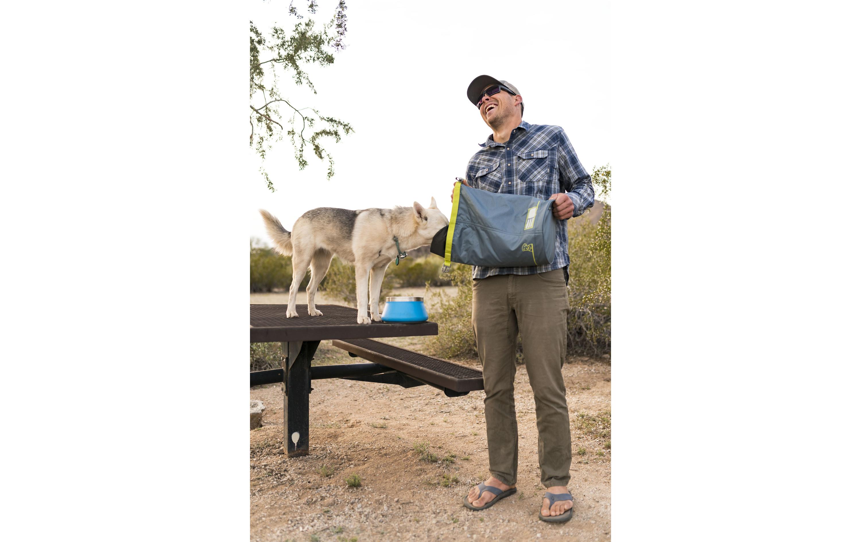 Tierfutterbehälter Kibble Kaddie, 10 l, SchieferblauTragbarer Hundefutterbehälter