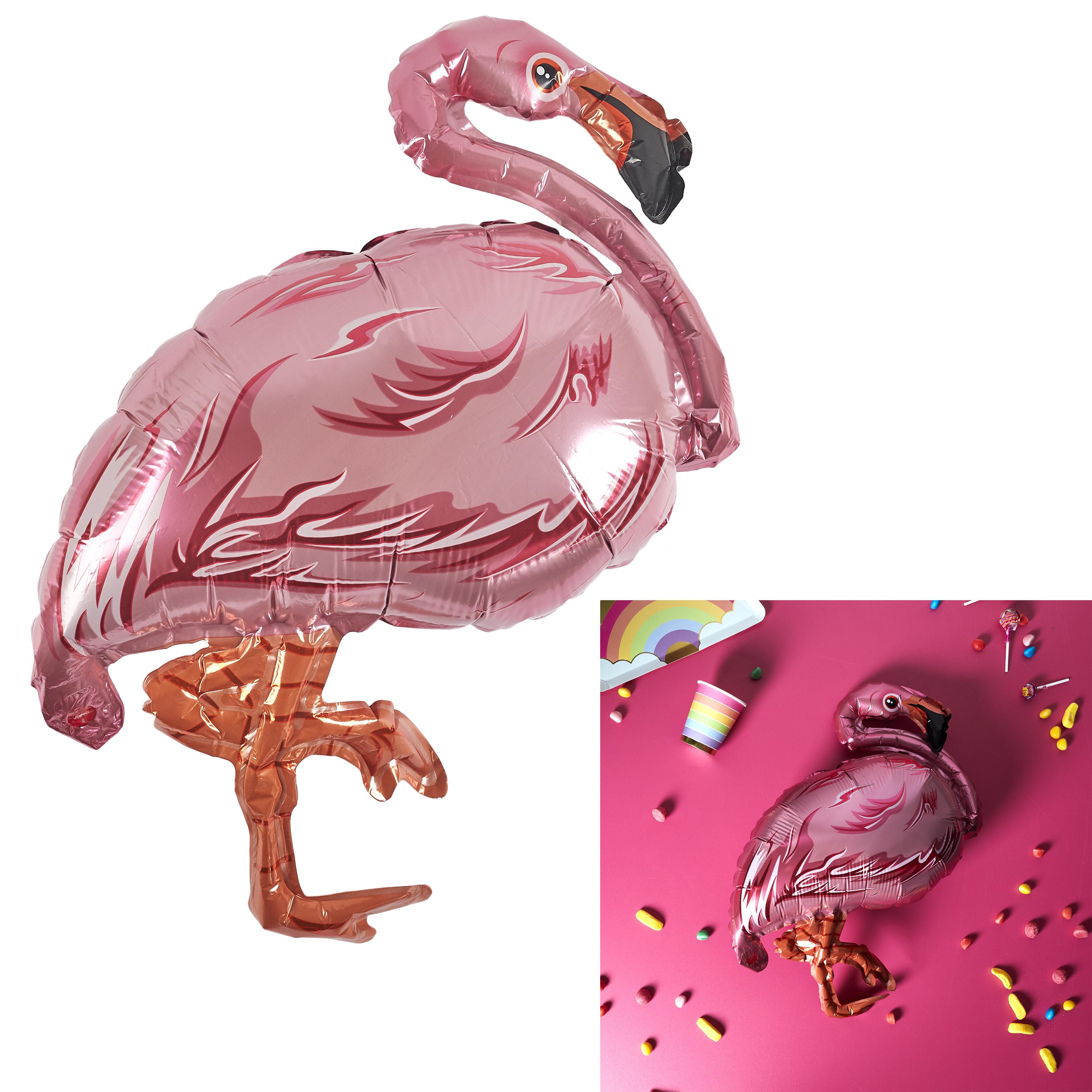 BALLON ALUMINIUM FLAMANT 50CM
