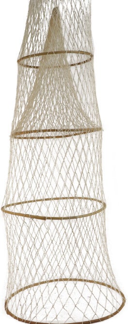 Wandhanger decoratie net naturel D 25 H 125 cm