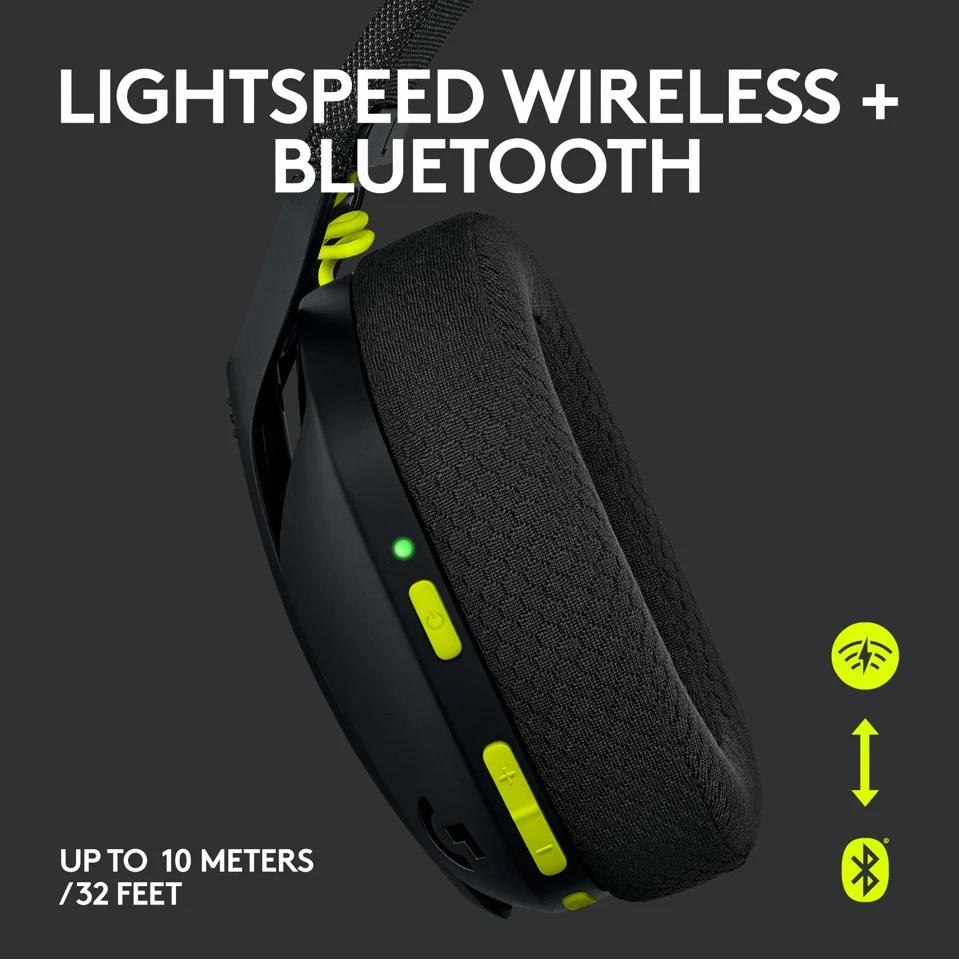 Logitech - G435 Lightspeed Wireless Gaming Headset - Sort
