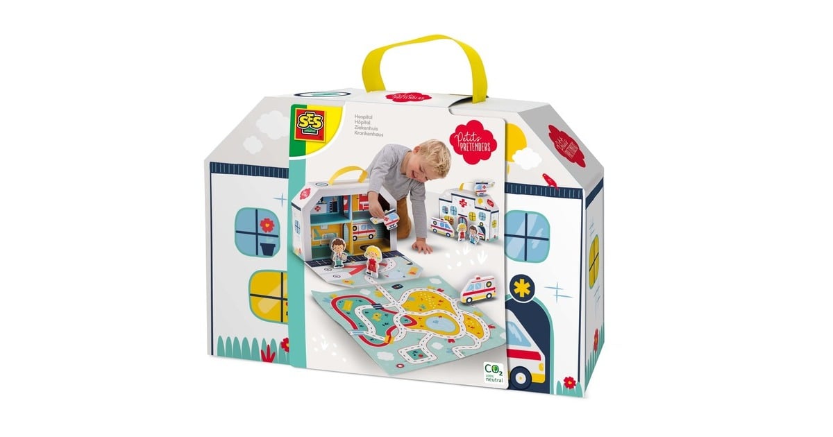 SES CreativePetits pretenders - Ziekenhuis speelkoffer en speelmat  (18012)
