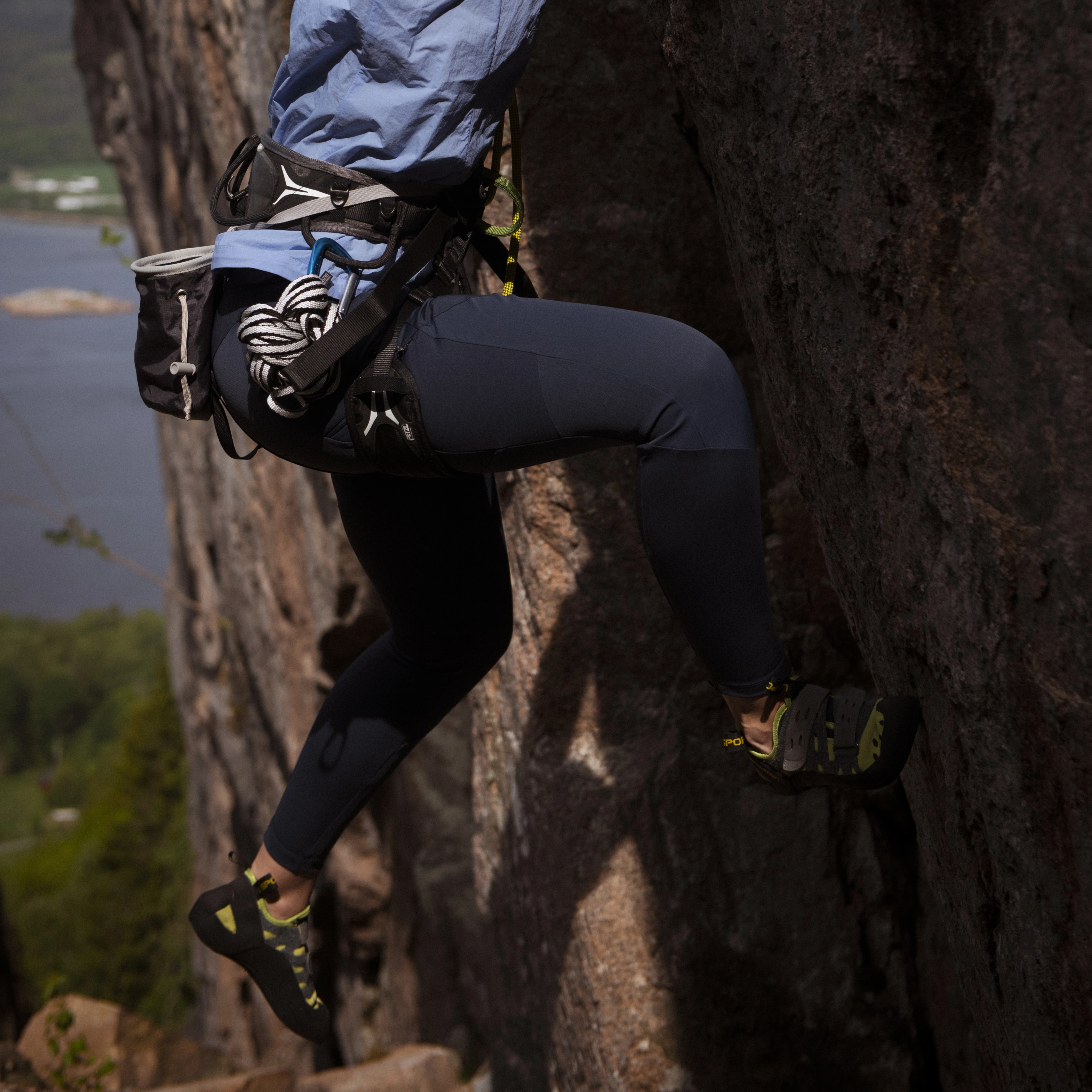 Tind Vertical Rock Tights Women Navy Blue