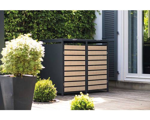 WESTMANN bakkenopbergbox inclusief gasveren en dekseldempers, 132 x 80 x 116 cm, antraciet