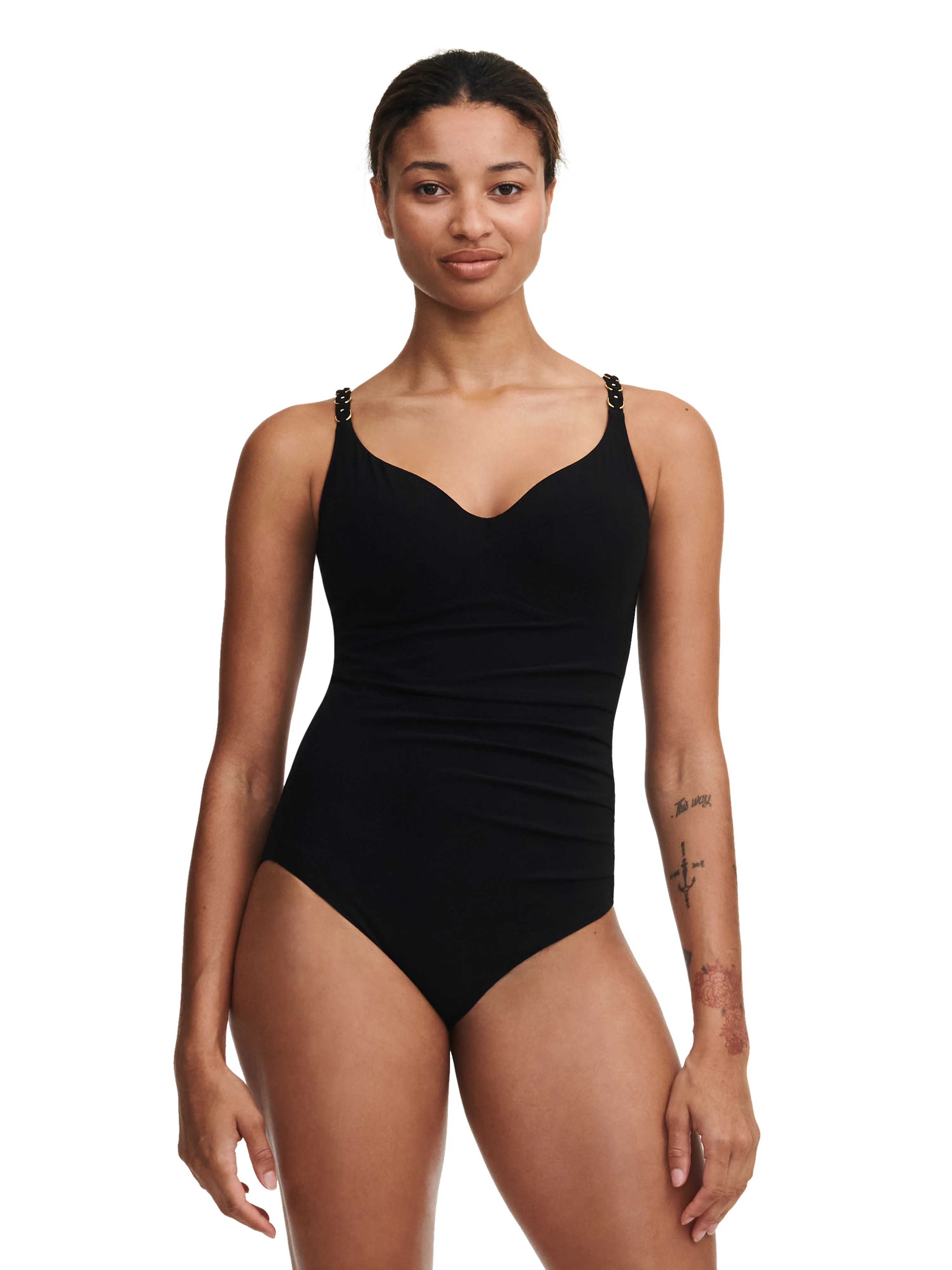 EMBLEM - Maillot de bain 1 pièce avec armatures emboîtant | Noir