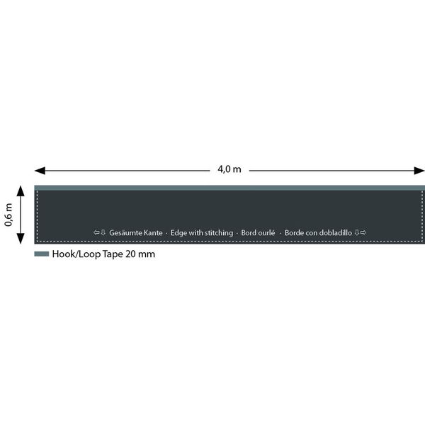 Stairville Skirt 160g/m² 4.0x0.6m Bk
