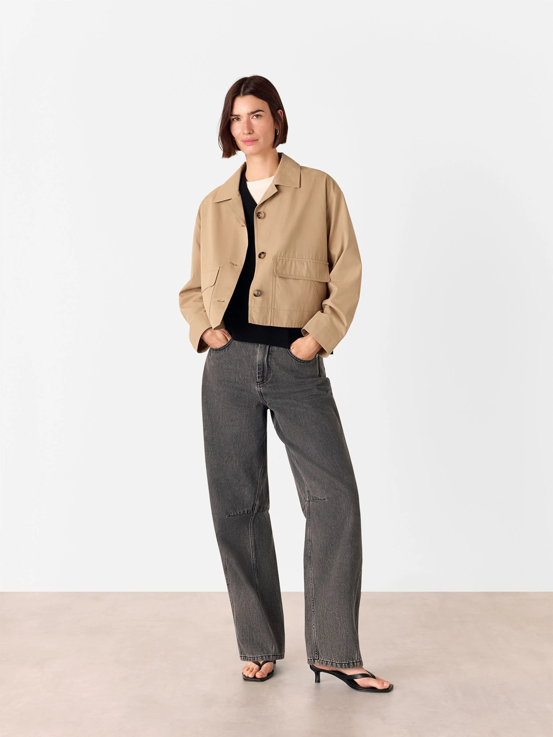Whistles Short Cotton Trench Jacket