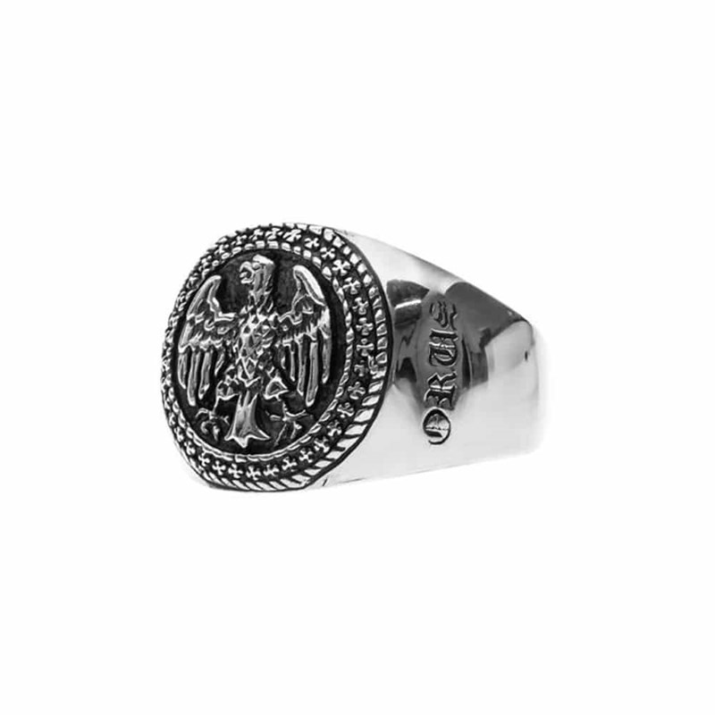 Chevalière Homme Aigle Royal Argent