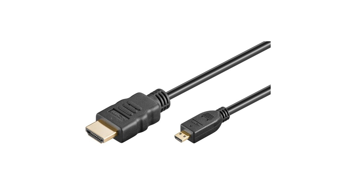 goobayHigh Speed HDMI kabel met Ethernet  (Zwart, 2 meter, Micro)