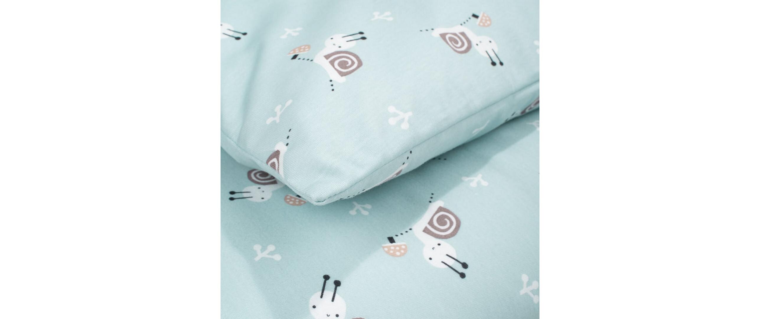 Kinderbettwäsche Jersey Schnecke 100 x 135 + 40 x 60 cmBaby- und Kinderbettwäsche aus 100% Jerseybaumwolle